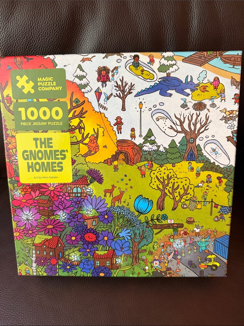 The Gnomes' Homes 1000-Piece Jigsaw Puzzle - Multicolor. Excellent condition